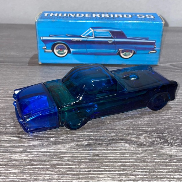 VINTAGE AVON THUNDERBIRD ‘55 Blue Deep Woods After Shave Bottle Full 2FL OZ. - Picture 3 of 9